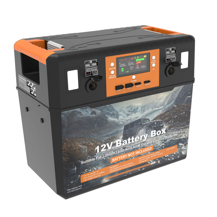 Portable 12V Empty Battery Box