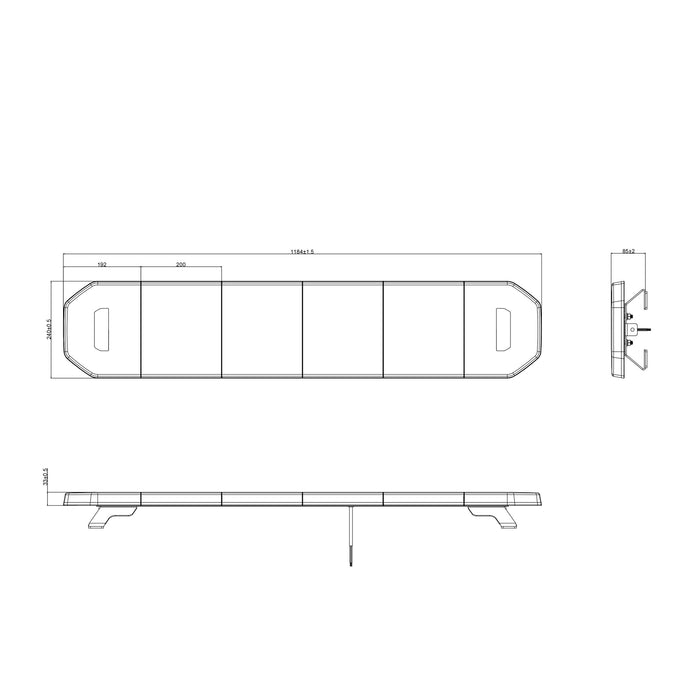 Wireless Emergency Light Bar 985 with remote