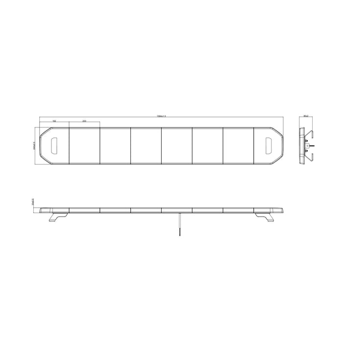 Wireless Emergency Light Bar 985 with remote