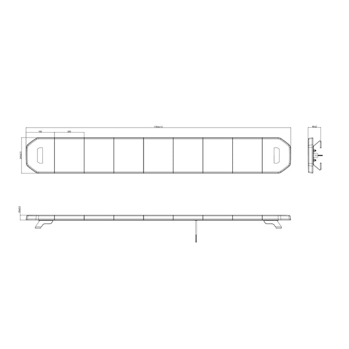 Wireless Emergency Light Bar 985 with remote