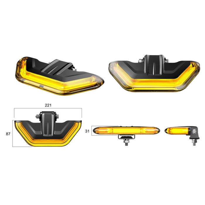 Warning Flasher - Amber Half Bar