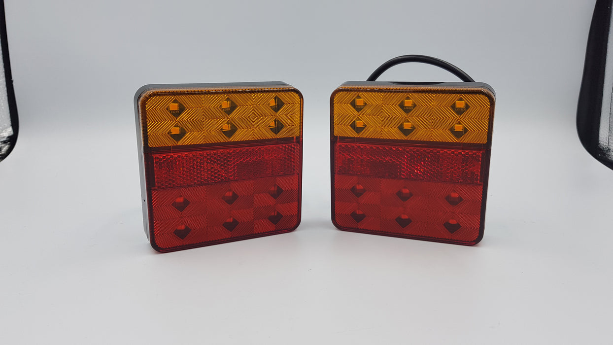 Pair Signal LED Light Amber/ Red/ Marker - 10cm