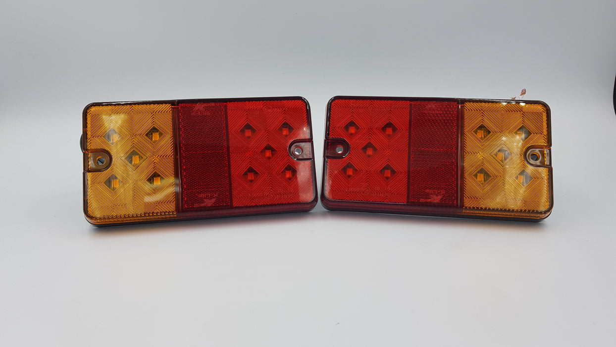 Pair Signal LED Light Amber/ Red/ Marker (Through Bolt) - 15cm