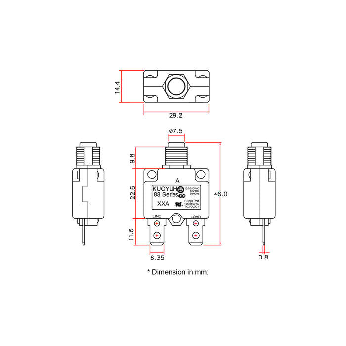 88 Series Thermal Circuit Breaker