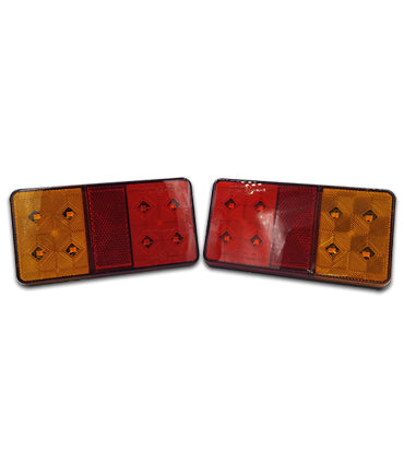 Pair Signal LED Light Amber/ Red/ Marker (Stud Bolt) - 15cm