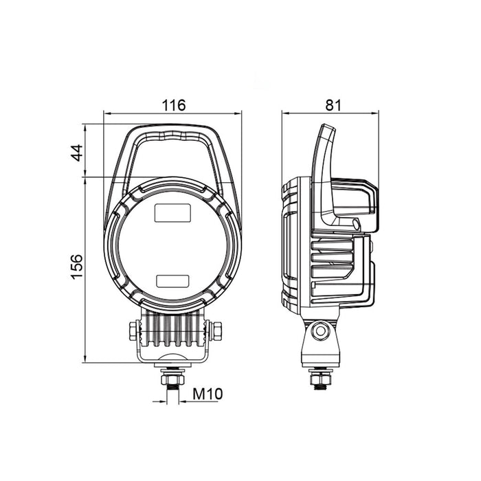 Slim Work Light with Switch & Handle