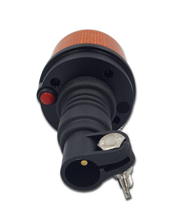 LED Beacon Light Flexible DIN Mount Amber - 11cm